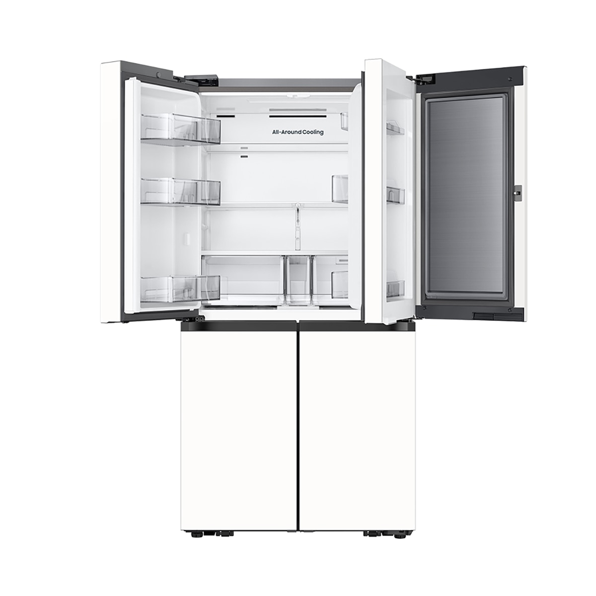 삼성 비스포크 4도어 AI 푸드쇼케이스 냉장고 902L, 에센셜화이트
