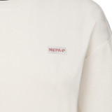 네파 여성 세미 크롭 티셔츠 - 크림