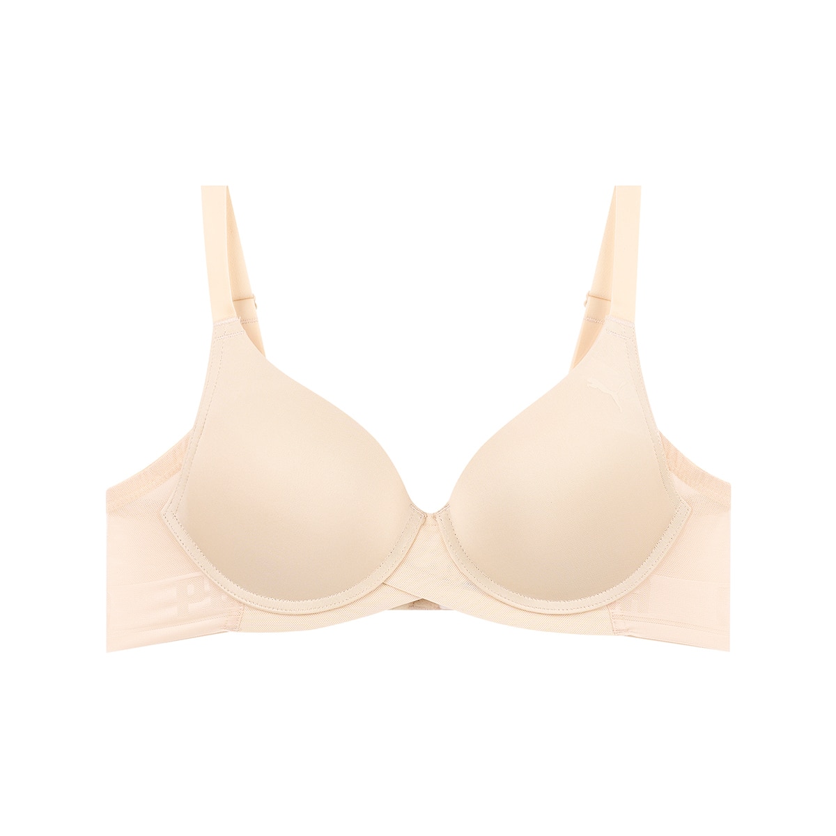 푸마 여성 로고 헴 브라 2매 - 라이트핑크/베이지, 75A