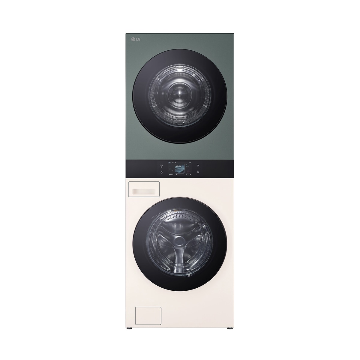 엘지 오브제 AI 워시타워 세탁 23kg&건조 23kg 베이지 그린