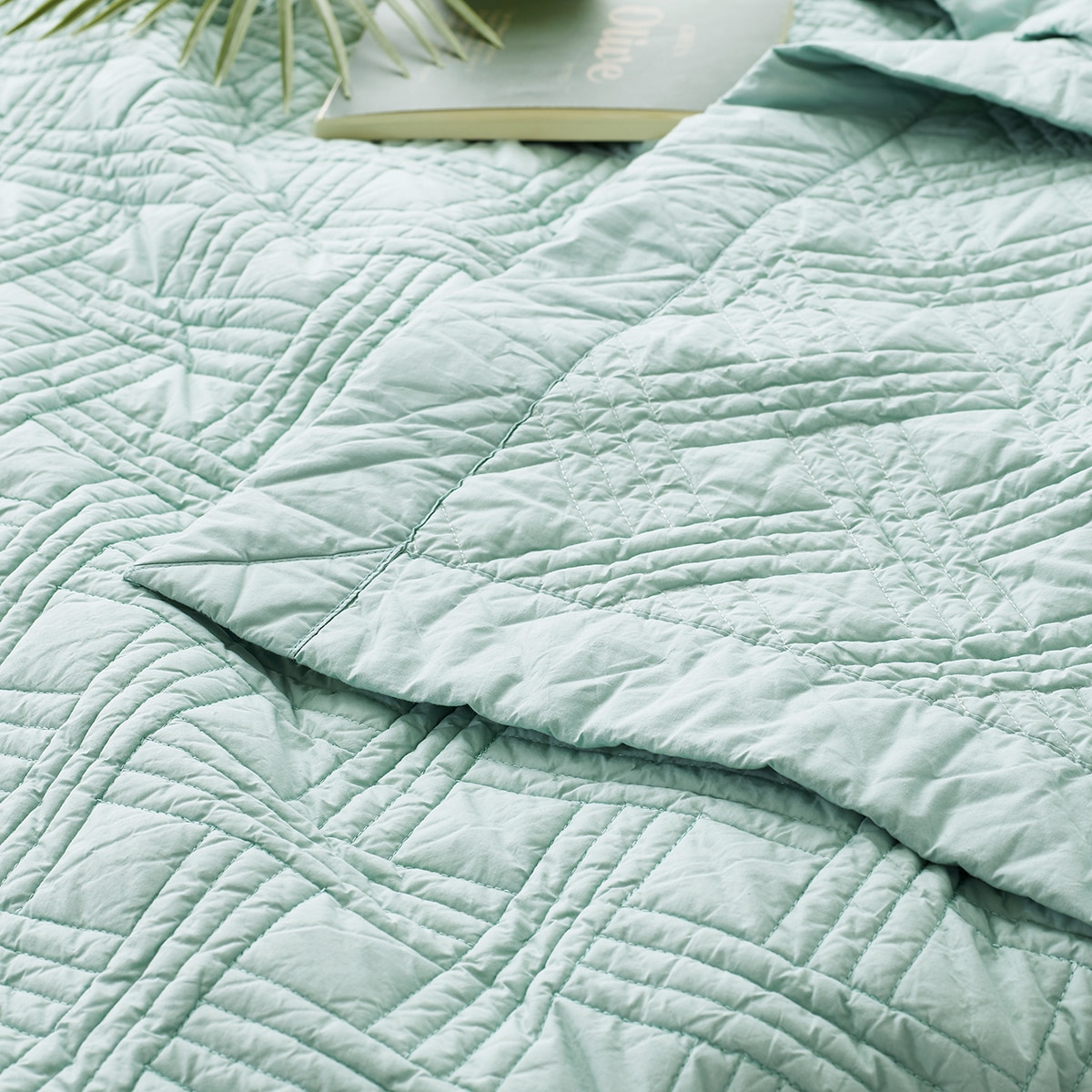 박홍근홈패션 워싱면 양모 스프레드 - 싱글, 민트