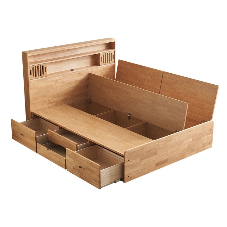 핀란디아 엘리 도어 4 서랍 침대프레임 - 퀸