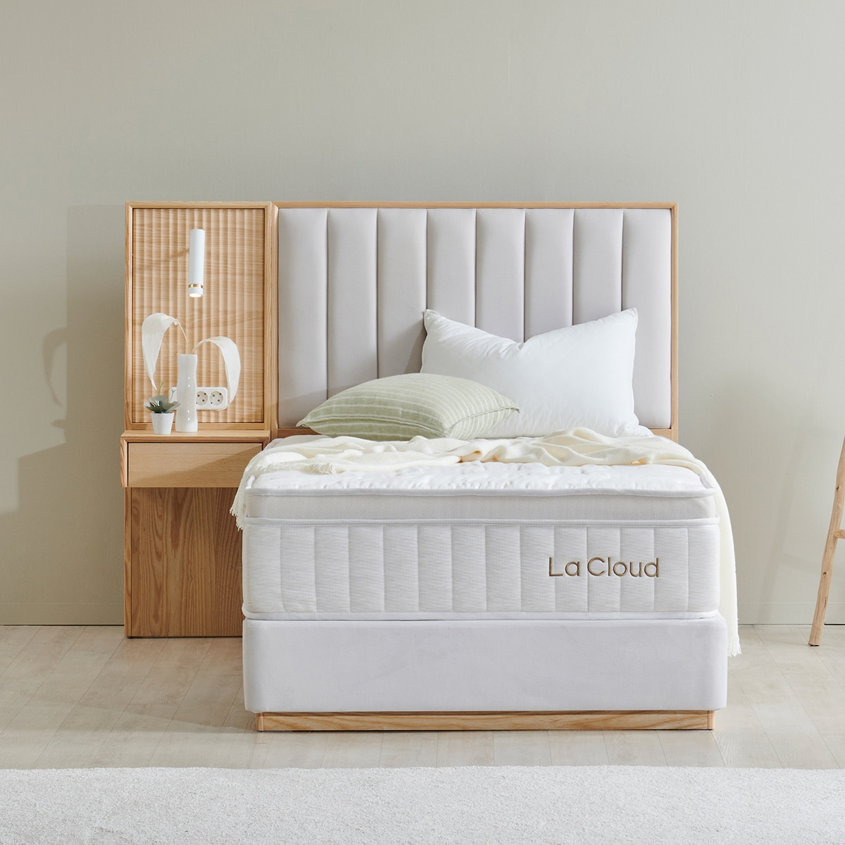 라클라우드 시에스타 패브릭원목 침대프레임-슈퍼싱글