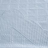 루마인 홈 순면 목화솜 워싱 스프레드 - 싱글, 블루