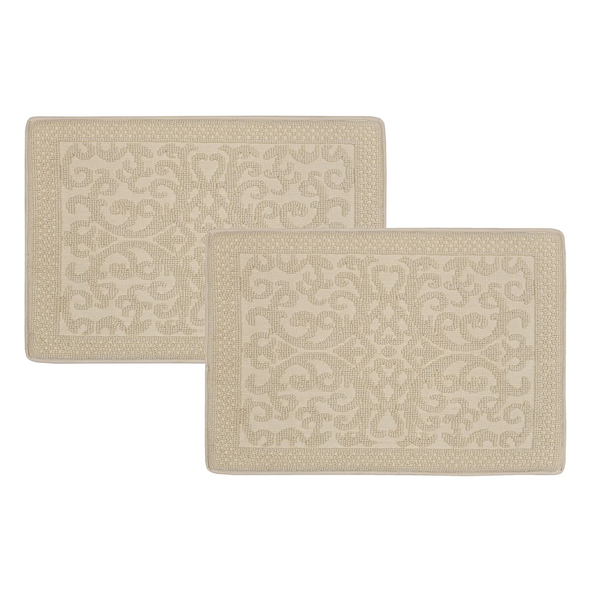 Riviera Home 링스펀 면 욕실 매트 2P - 뉴베이지