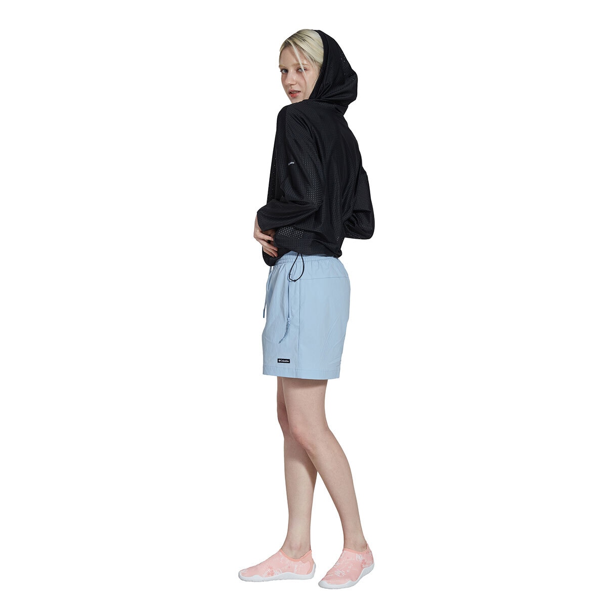 컬럼비아 여성 스윔 커버업 후디 - 블랙