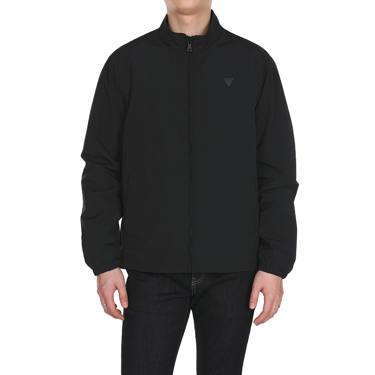 게스 남성 라이트 재킷 - 블랙, L