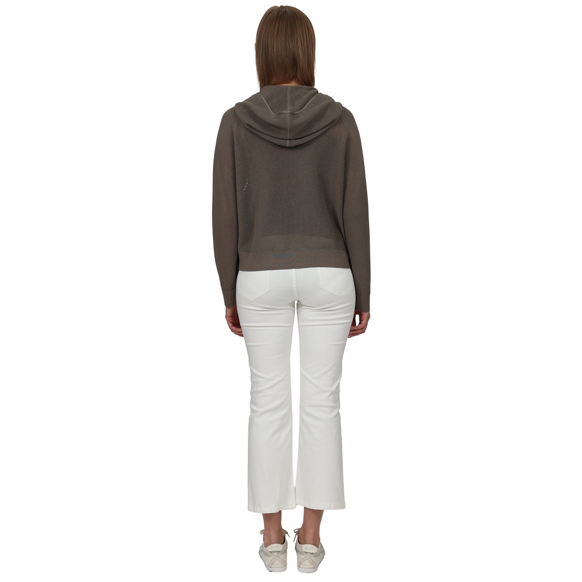 솔레지아 여성 니트 후드 집업 - 카키, M 솔레지아 여성 니트 후드 집업 - 카키, M