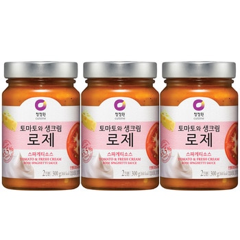 청정원스파게티소스토마토 600g x 3 +로제300g x 3