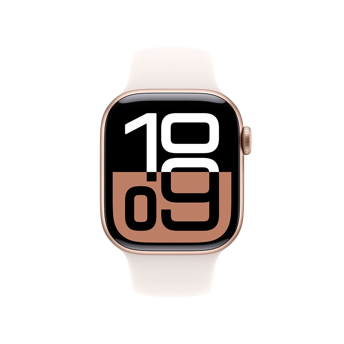 Apple 워치 10 42mm 로즈골드 라이트 블러시 스포츠 밴드 - S/M