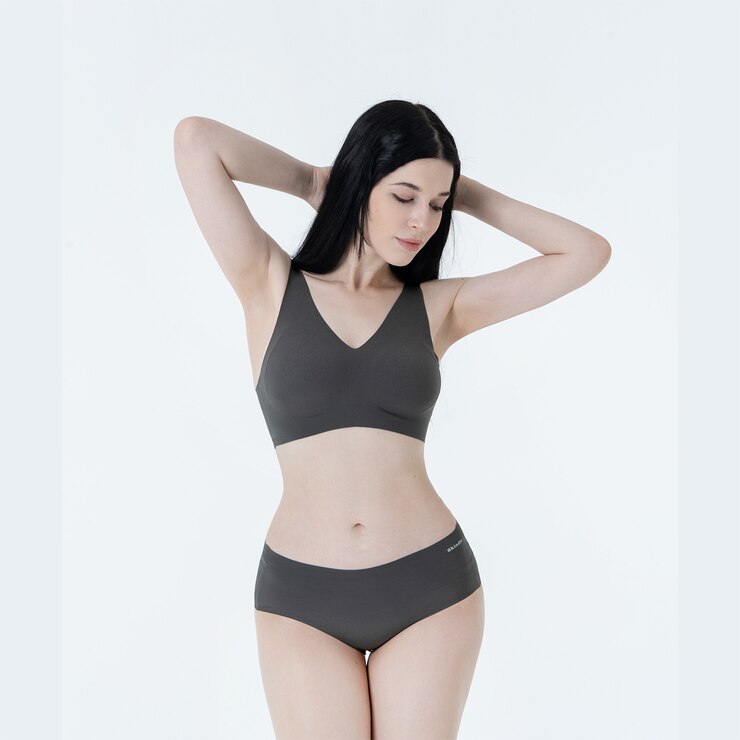 스킨온 여성 제로프리 팬티 5매 - 오트밀/차콜, S