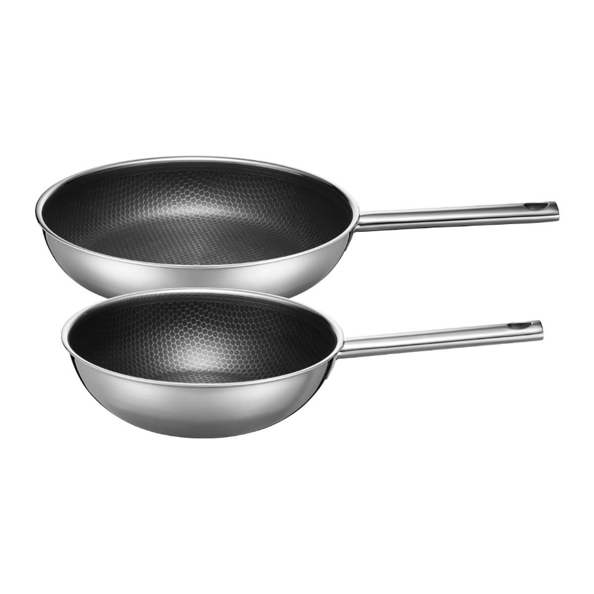 쿡에버 에칭 프라이팬 28cm + 웍 24cm