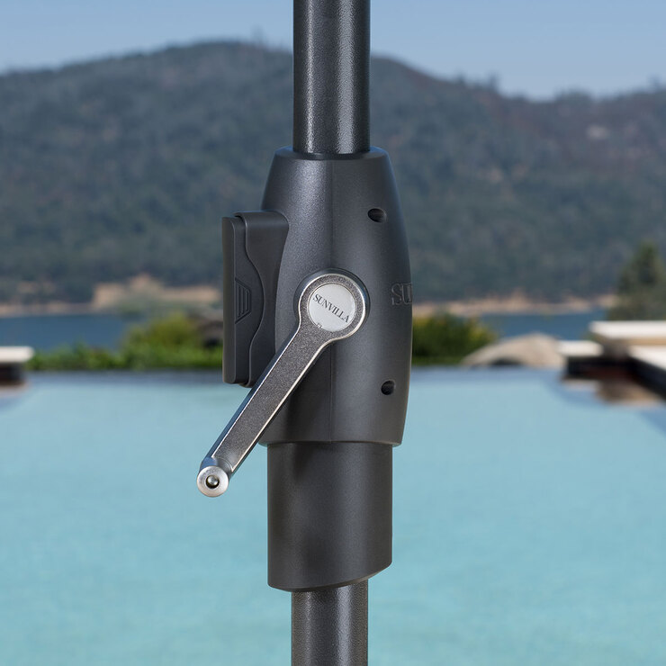 선빌라 LED 정원용 우산, 지름 2.9m - 베이지