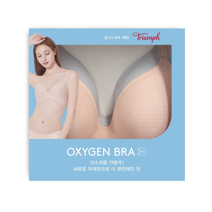 트라이엄프 여성 직조 쿨 산소브라 2매 - 연베이지/연블루 트라이엄프 여성 직조 쿨 산소브라 2매 - 연베이지/연블루