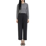 르샵 여성 핀턱 와이드 팬츠 - 다크 그레이