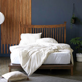 리비니아 평상형 원목 침대 프레임 퀸(Q) 2colors