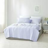 썸니아 모달 냉감 차렵 이불 - 퀸, 블루 스트라이프