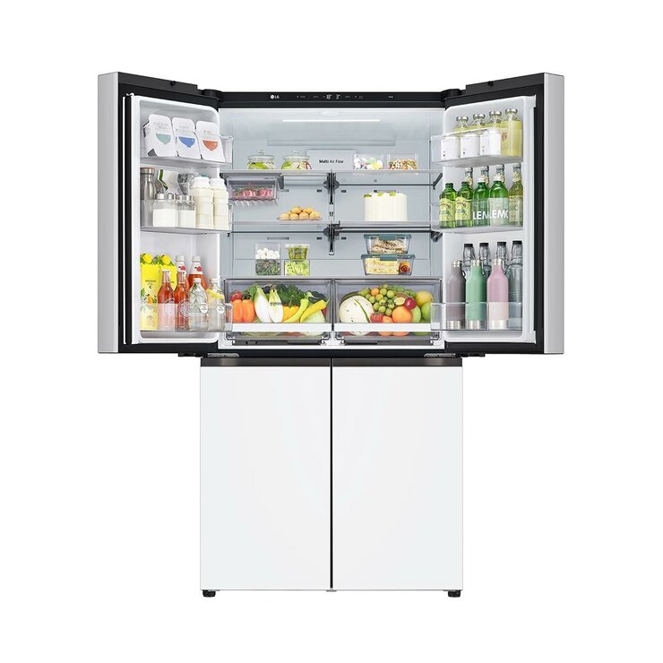 LG 오브제 AI 냉장고 870L, 메탈 그레이/화이트