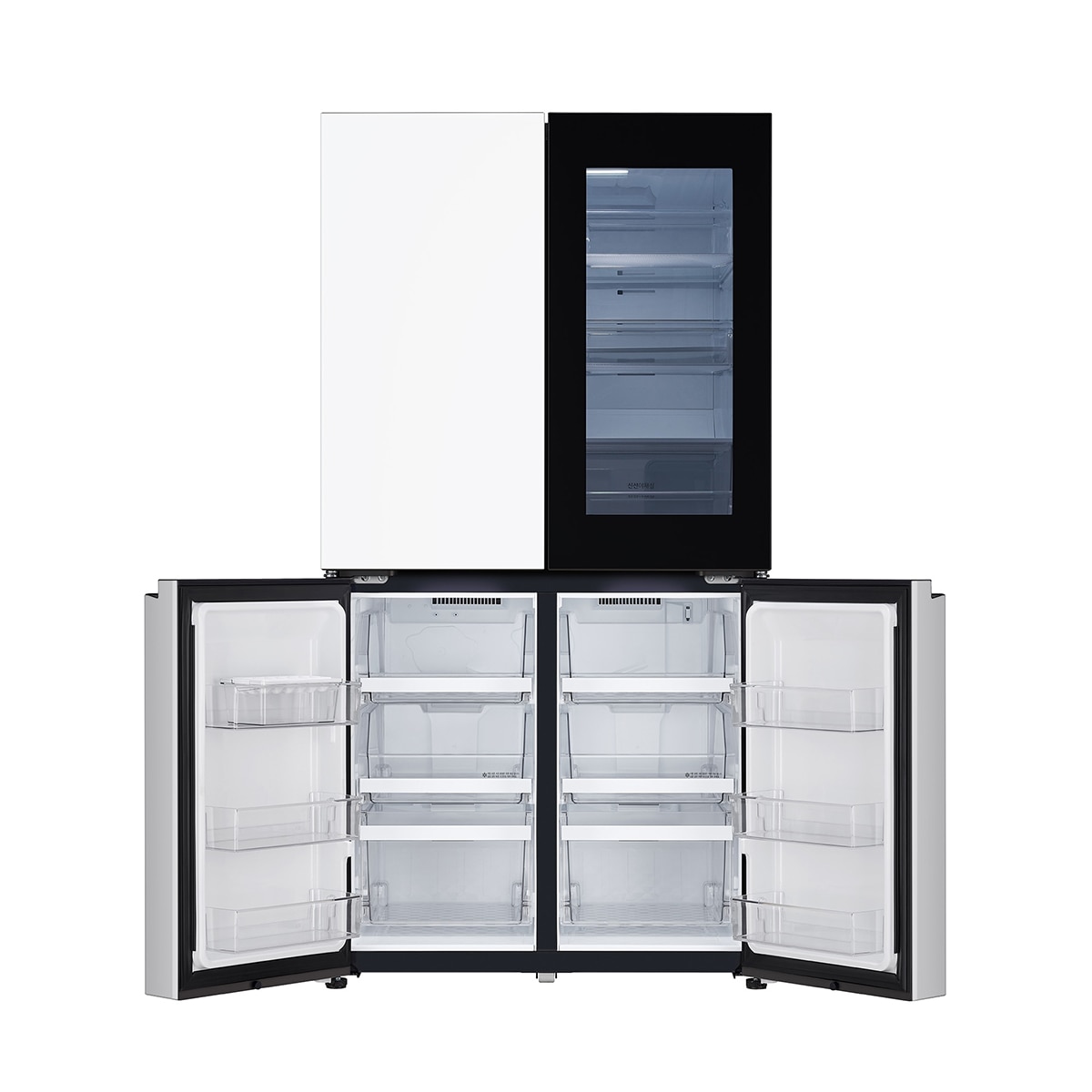 LG 오브제 노크온 냉장고 870L,메탈크림화이트&그레이