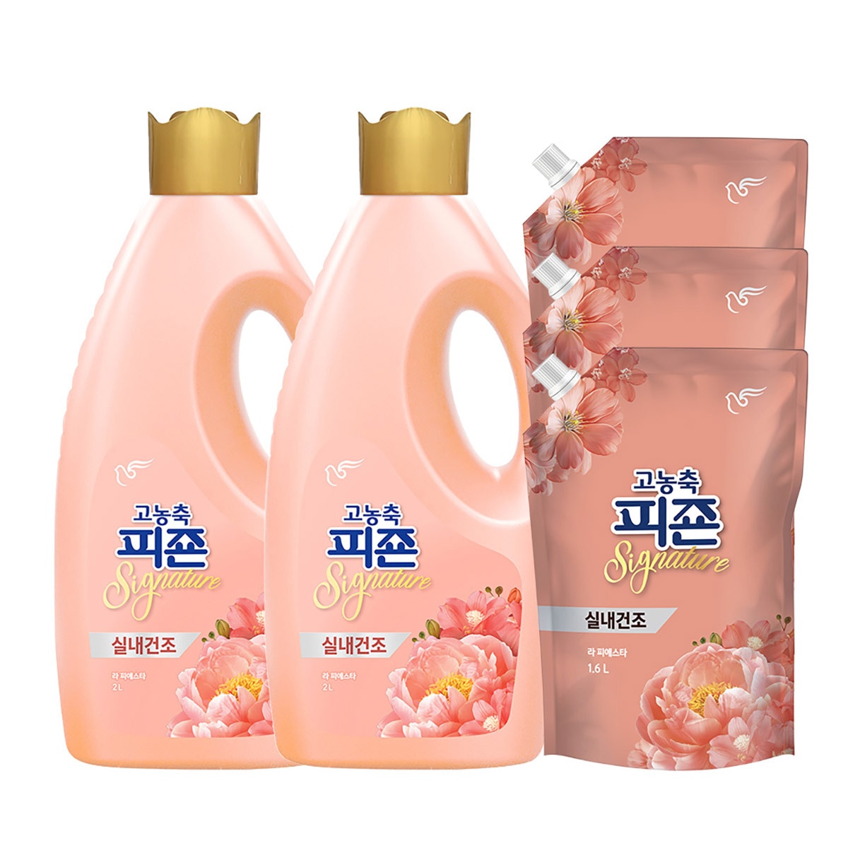피죤고농축시그니처 섬유유연제2L x 2 + 1.6L x 3