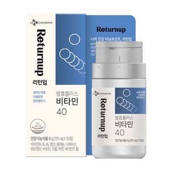 CJ 리턴업 발효플러스 비타민 40 700mg x 120정 x 2병 CJ 리턴업 발효플러스 비타민 40 700mg x 120정 x 2병