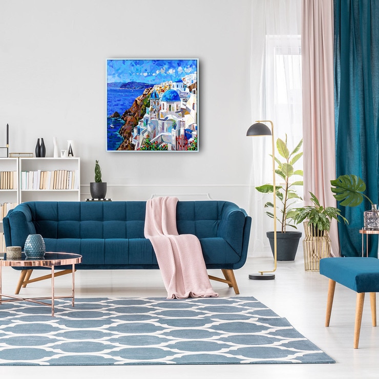 지클레 그림 액자 76x76cm - 그리스 산토리니 지클레 그림 액자 76x76cm - 그리스 산토리니