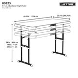 라이프타임 다목적 직사각 테이블122cm