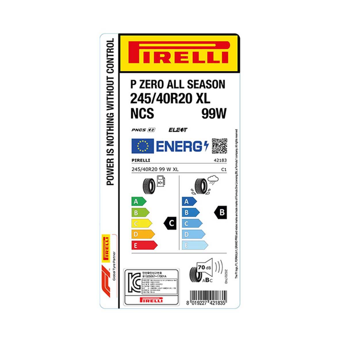 피렐리 피제로 올시즌 245/40R20 99W XL NCS ELT