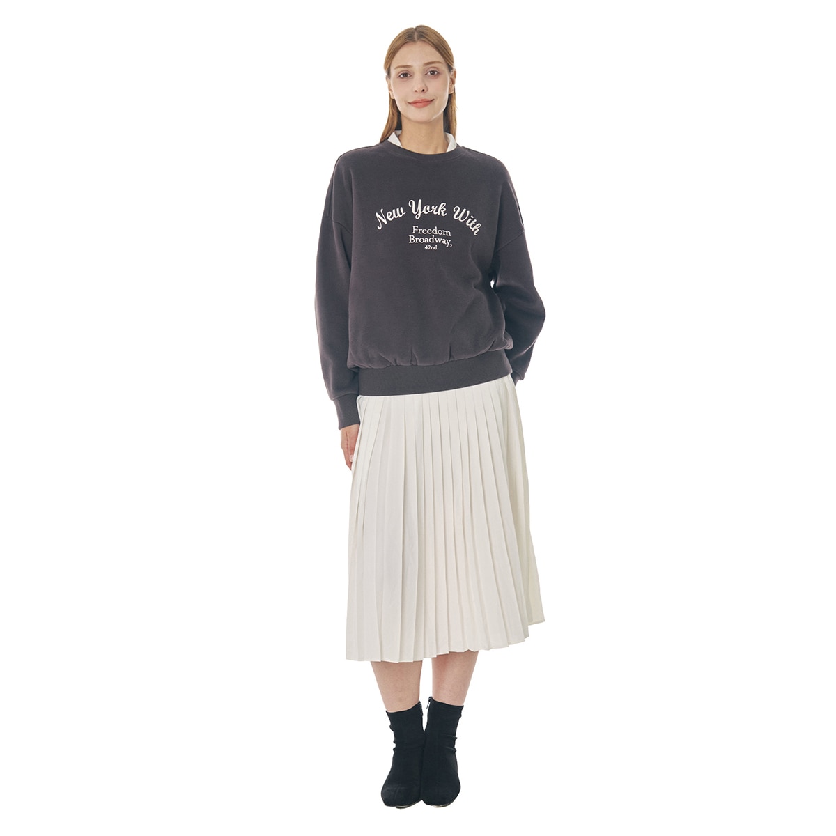 비지트 인 뉴욕 여성 플리스 스웨트셔츠