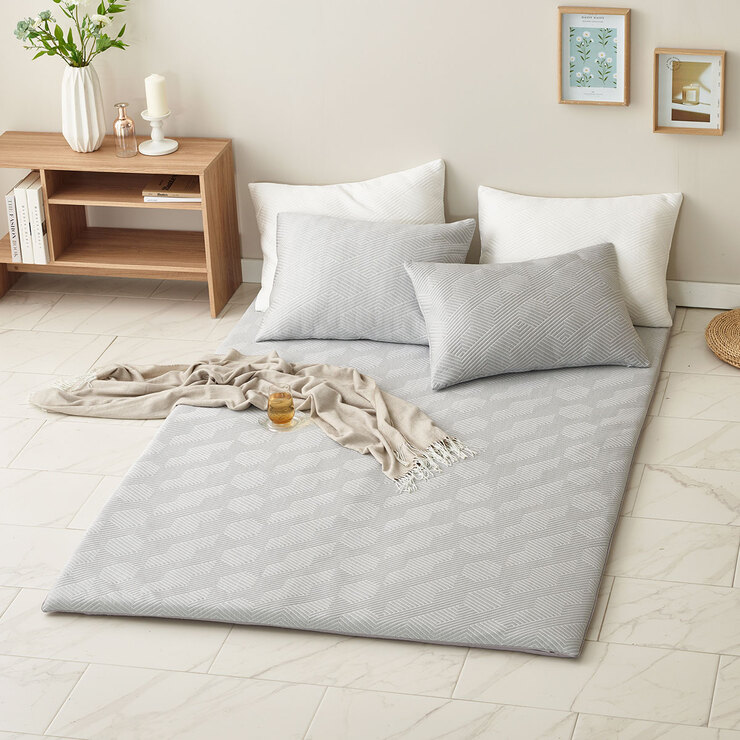 에이프릴앳홈 냉감3중직 바닥 요 - 퀸, 그레이