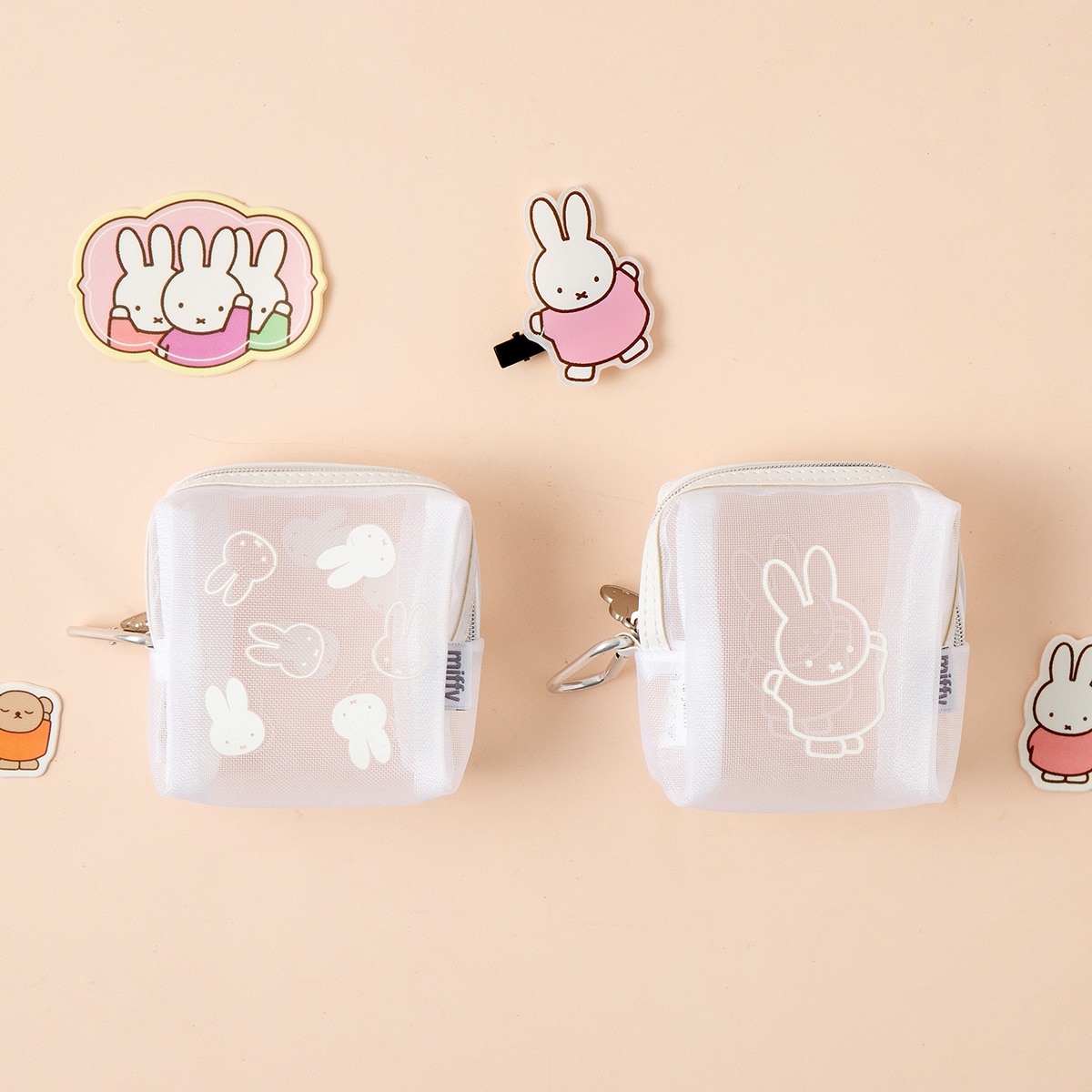 미피 메쉬 미니 파우치 2개