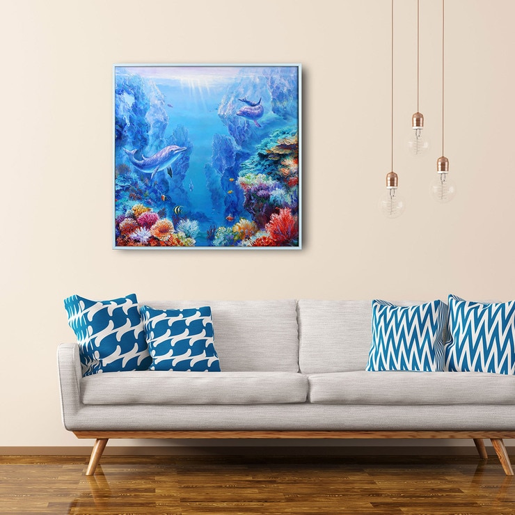 지클레 그림 액자 76x76cm - 바닷속 이야기 지클레 그림 액자 76x76cm - 바닷속 이야기