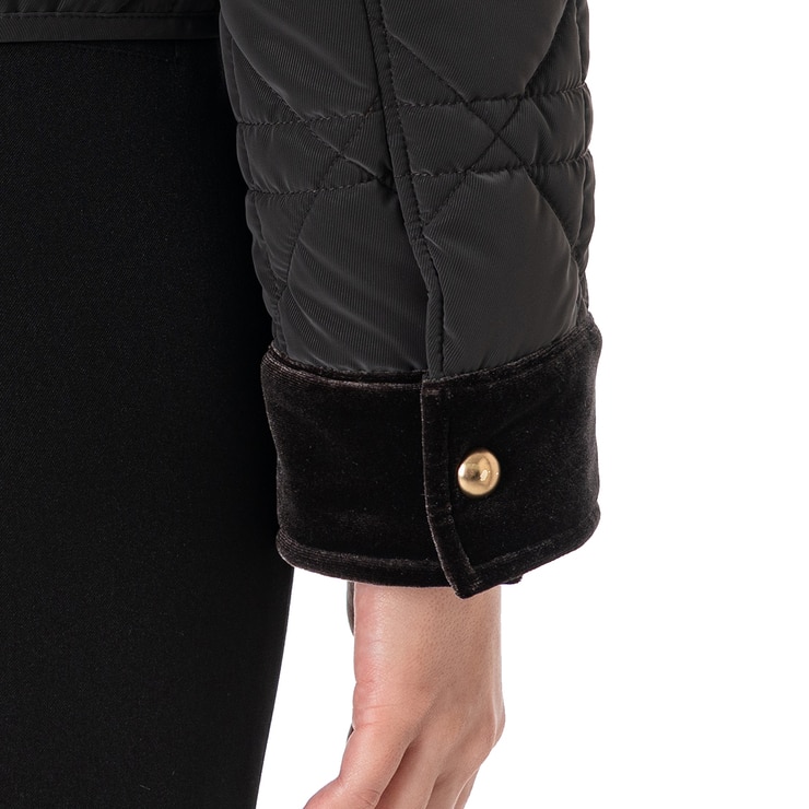 SOUP 여성 퀼트 패딩 재킷 - 브라운, S