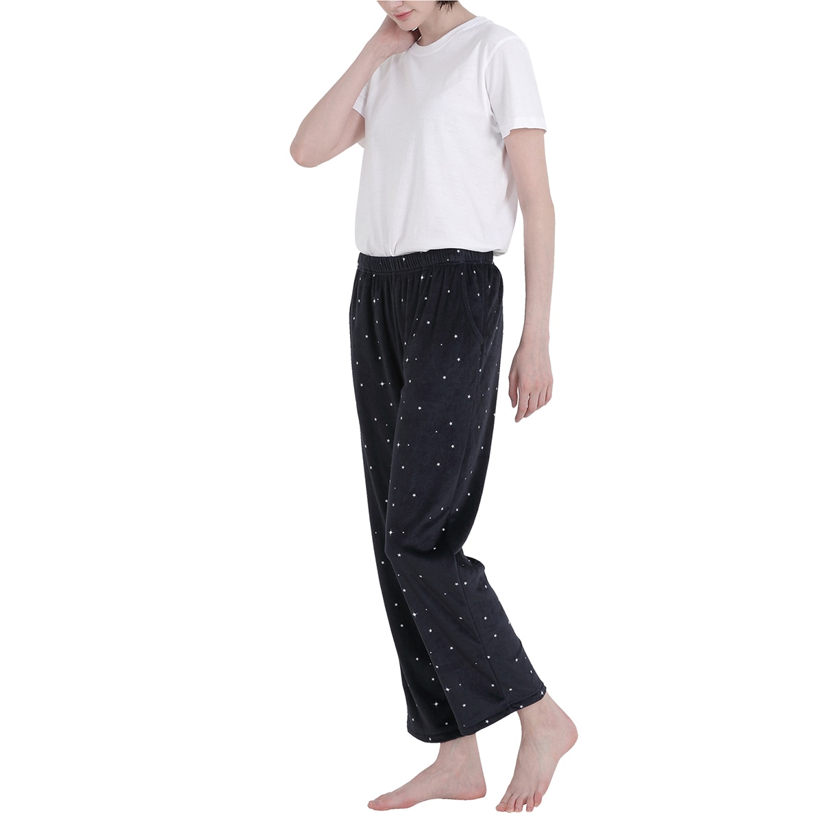 비비안 여성 스판 라운지 바지 2PK - 네이비/그레이