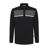 휠라 골프 남성 긴팔 폴로티 - 블랙