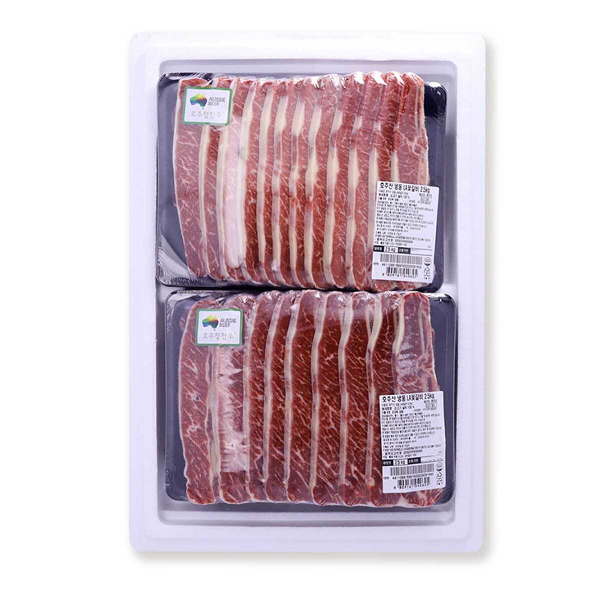 호주산 냉동 LA꽃갈비 2.5kg x 2팩