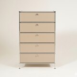 더원 모듈 5단 서랍장 - 토프그레이