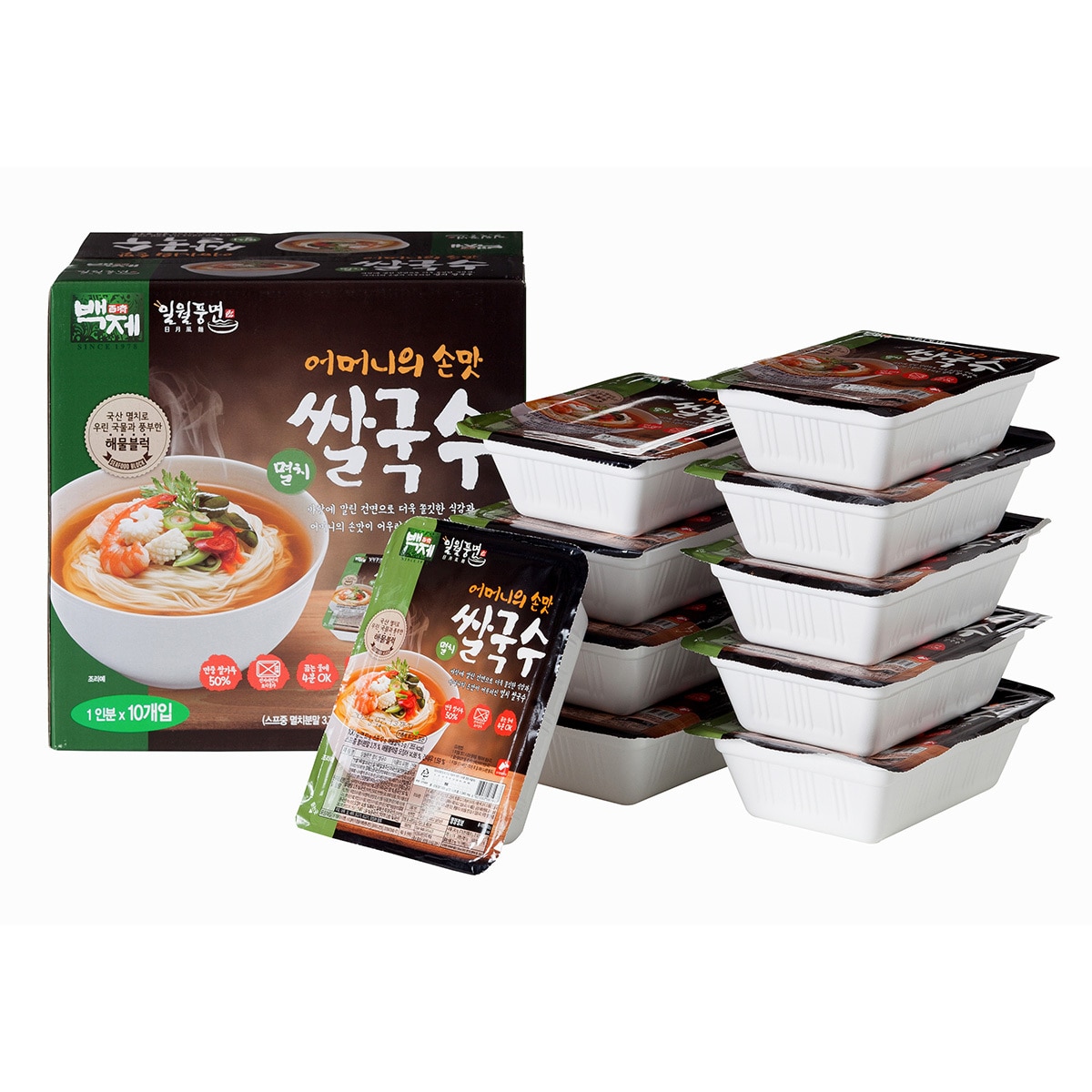 백제 일월풍면 멸치 쌀국수 100g x 10 x 2박스