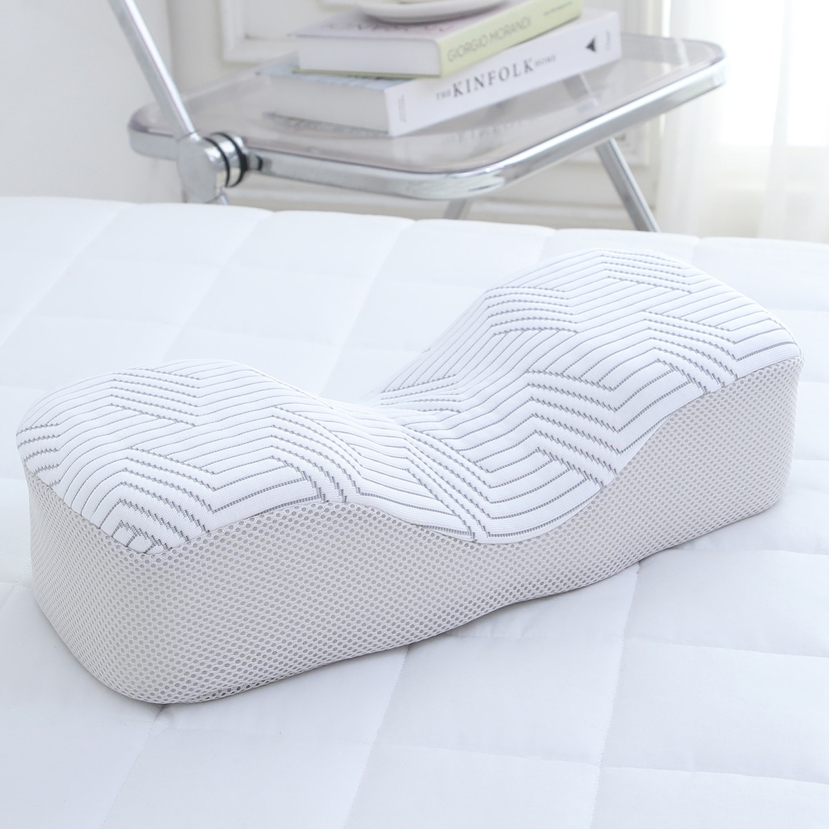 에이프릴앳홈 목편한 냉감 베개 38X16cm - 다이스