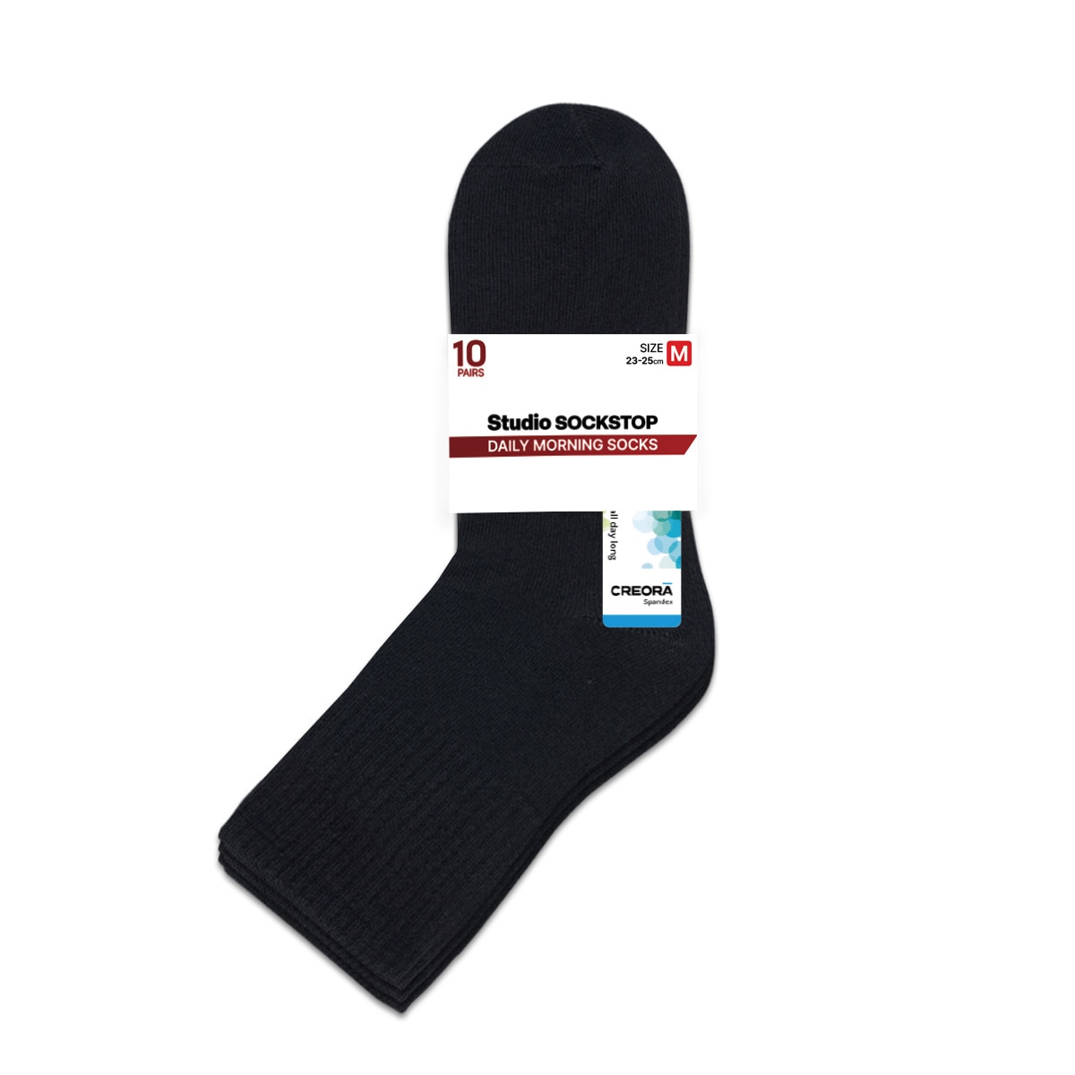 싹스탑 데일리 양말 10족 - 미디움 블랙