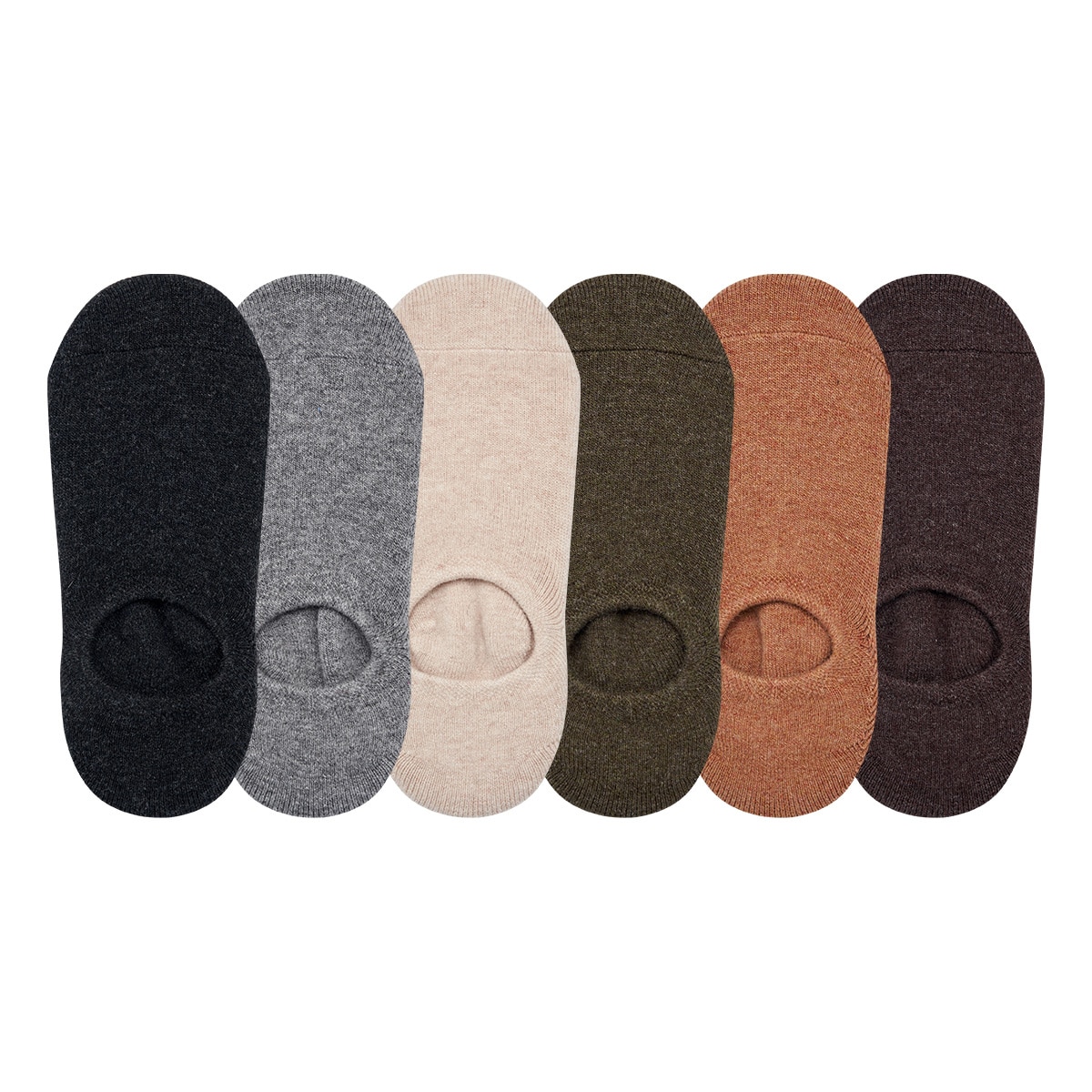 싹스탑 여성 램스울 덧신 양말 6족 - 솔리드