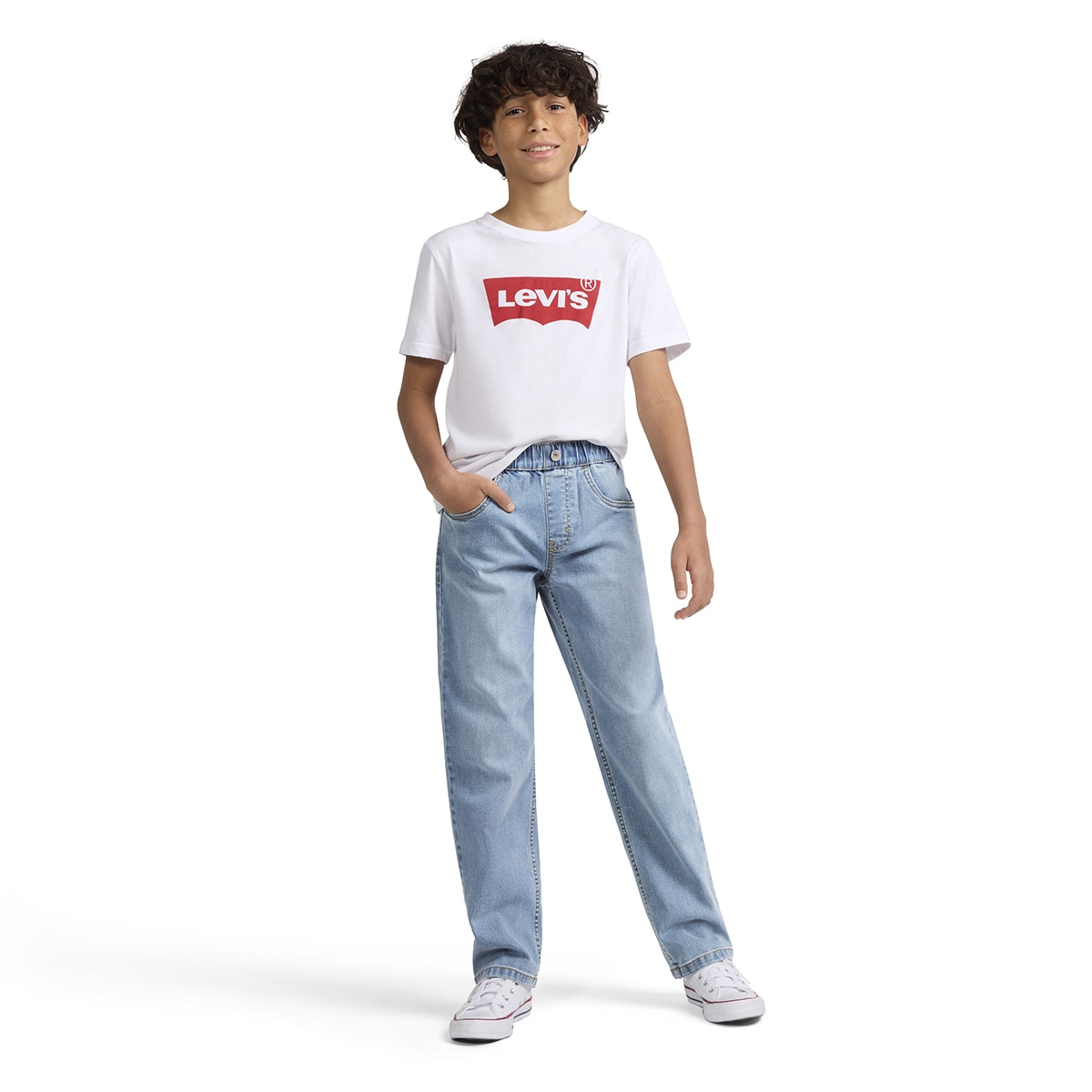 리바이스 키즈 청바지 - 라이트인디고