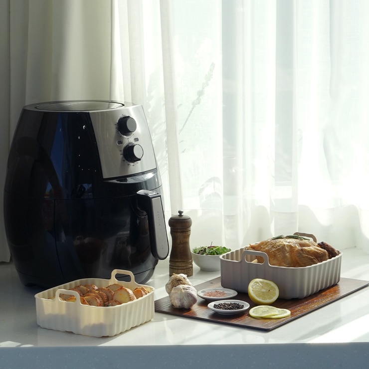 실리만 실리콘 사각 에어프라이어팟 2종 세트