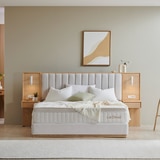 라클라우드 시에스타 패브릭원목 침대프레임-퀸/킹