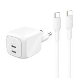 벨킨 50W 듀얼 C타입 GaN ZSP 초고속충전기+ 케이블 벨킨 50W 듀얼 C타입 GaN ZSP 초고속충전기+ 케이블