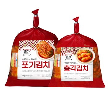 종가집 포기 배추김치1kg x 2총각김치 850g x 1혼합팩