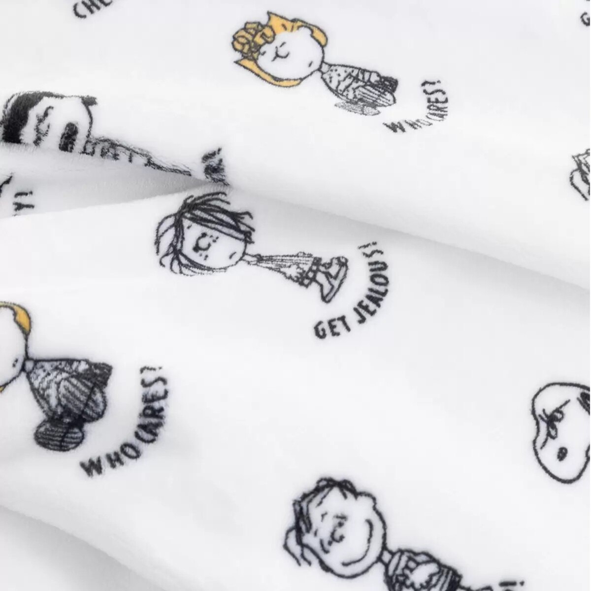 Peanuts 벨벳 담요 152 x 177cm - 화이트