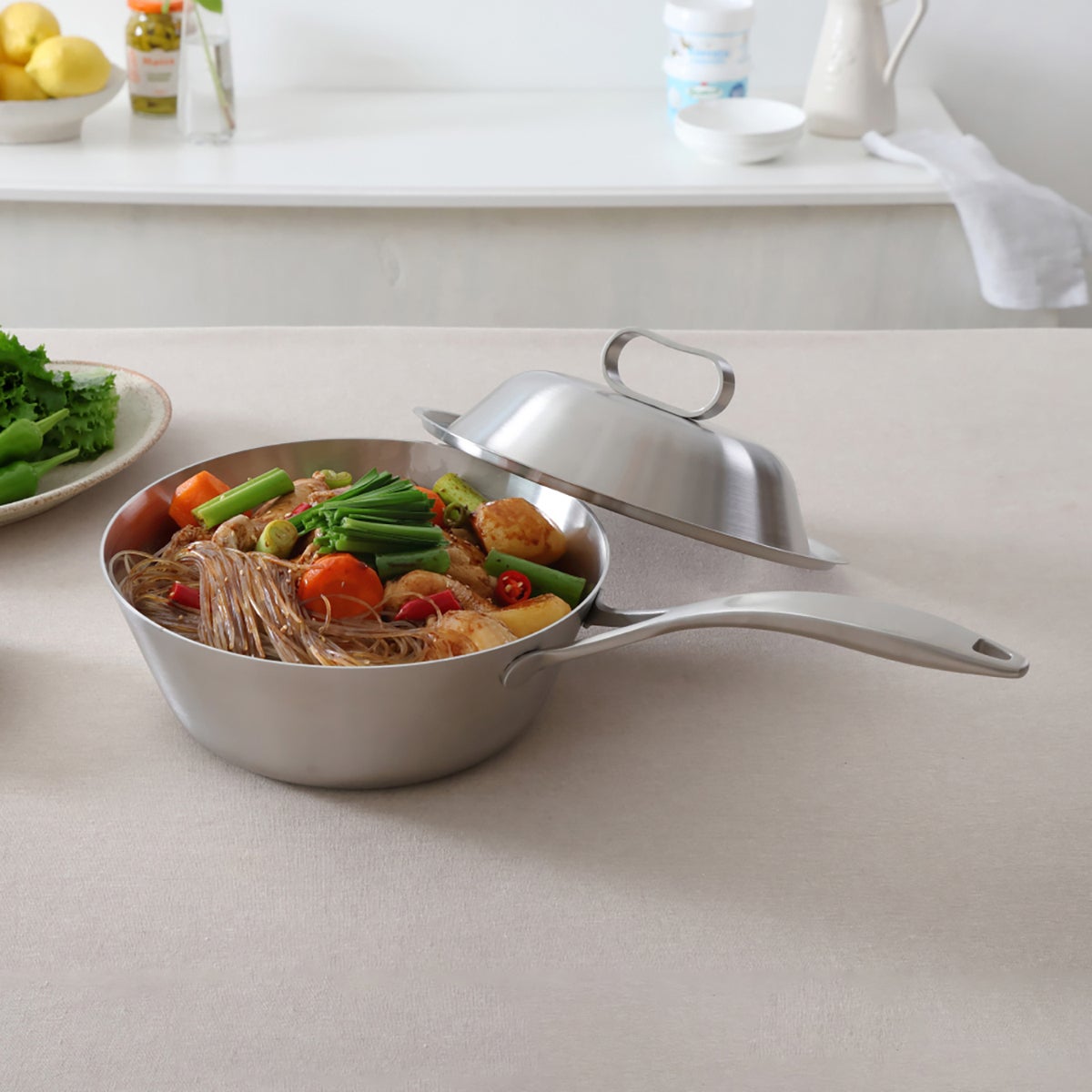 쿠치나레 통 3중 스테인리스 웍 & 스티머 24cm 쿠치나레 통 3중 스테인리스 웍 & 스티머 24cm