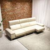 사트바 프라임 통가죽 슬라이딩 소파 4인