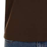 게스 여성 크루넥 반소매 크롭 티셔츠 - 브라운